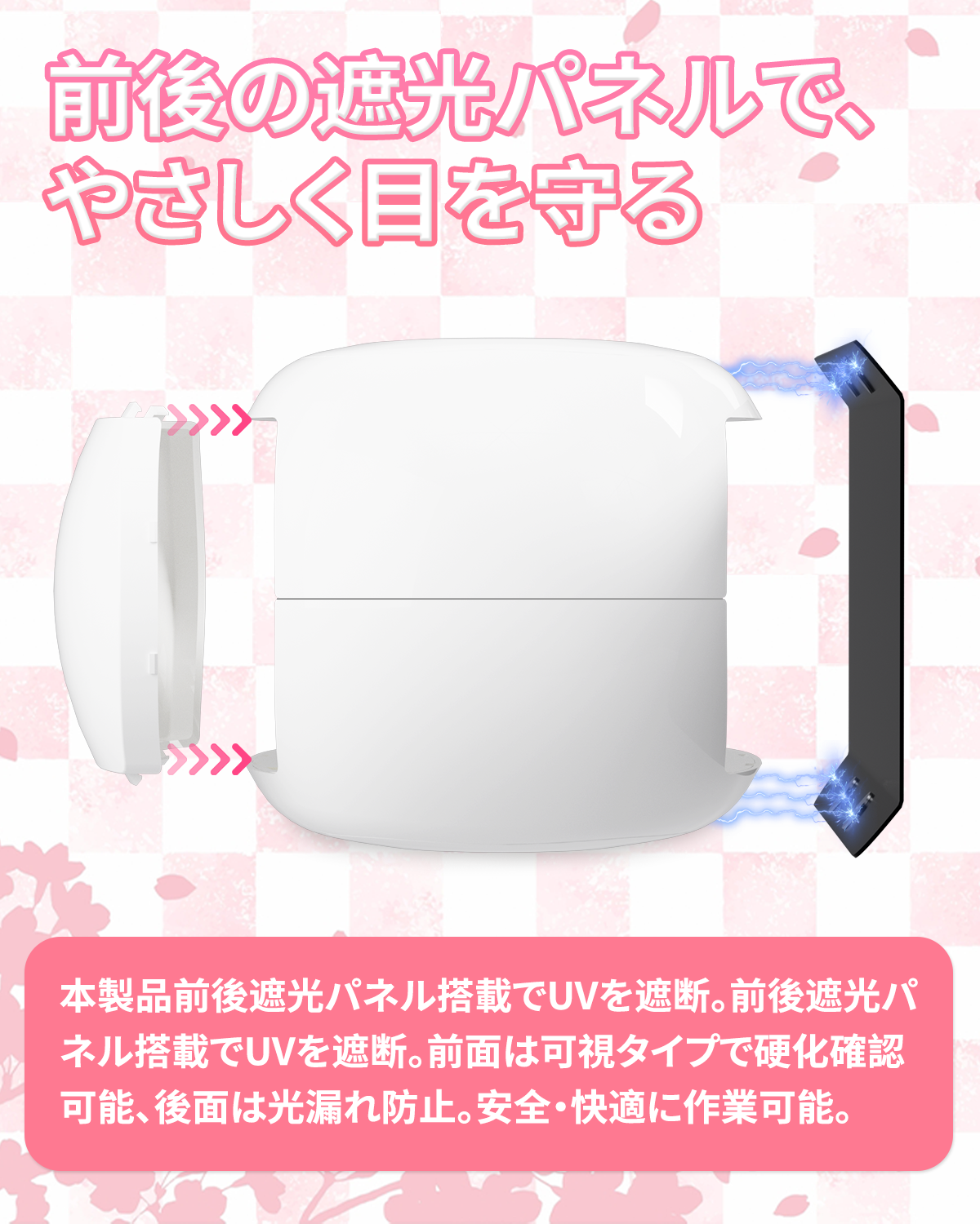 BUTIRESIN【60W 超強力 UVランプ】UV レジン ライト 2in1 - 両面照射、360度光源60W、長時間タイマー設定(60秒・180秒・300秒)、56個のLED搭載、長時間タイマー設定、LED表示画面付き、DIYクラフト レジン専用ライト (白)