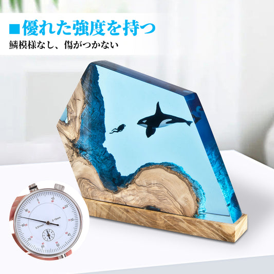 ButiResin エポキシ樹脂 二液性レジン液 大容量 4.3kg エポキシレジン 2液性レジン液 ハードタイプ セルフレベリング 各種DIY用 - ButiResin