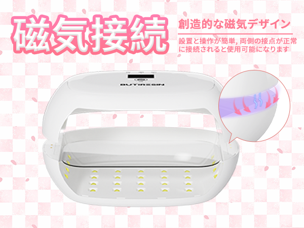 BUTIRESIN【60W 超強力 UVランプ】UV レジン ライト 2in1 - 両面照射、360度光源60W、長時間タイマー設定(60秒・180秒・300秒)、56個のLED搭載、長時間タイマー設定、LED表示画面付き、DIYクラフト レジン専用ライト (白)
