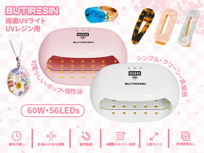 BUTIRESIN UVライト 60W キット【2-in-1・両面照射・56LED】 - ButiResin