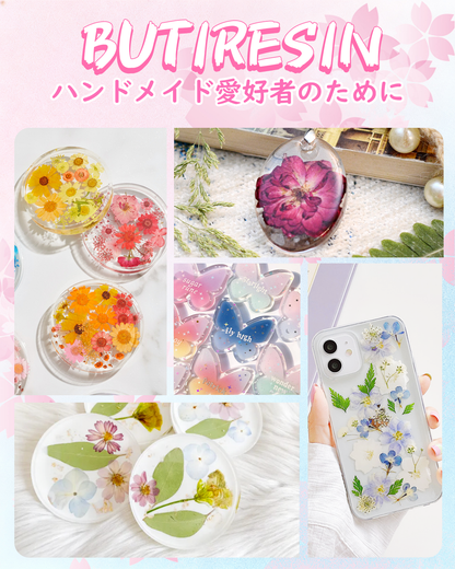 BUTIRESIN UVレジン液 2000g レジン液 大容量 高い透明 急速に硬化  詰替用 クリアハードタイプ  幅広い用途とDIY 操作アクセサリが付属