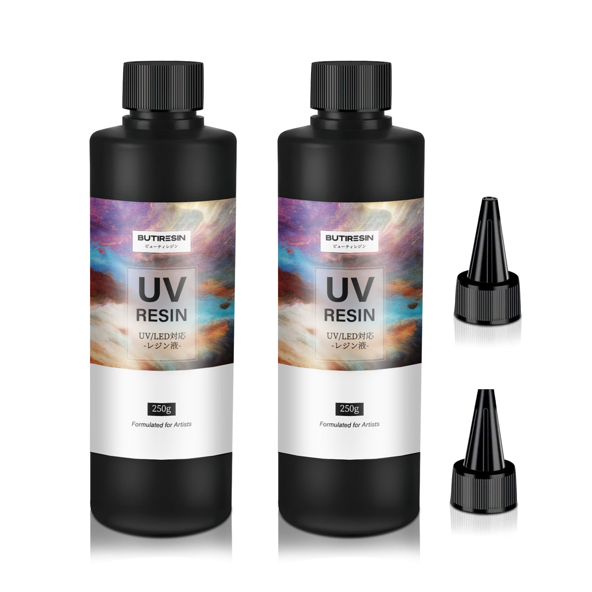 高品質 UVレジン LEDレジン 500ｇ×2本 透明 ハード クラフトレジン液