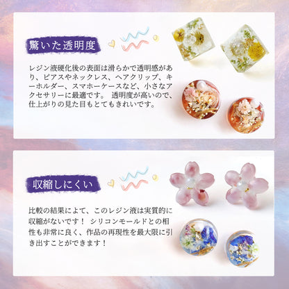 ButiResin UVレジン液 高い透明 急速硬化レジン液大容量200g UV-LED対応 黄変なし ハードタイプ レジンアート uvレジンクリア DIY 手芸用品 アクセサリ ハンドメイド - ButiResin