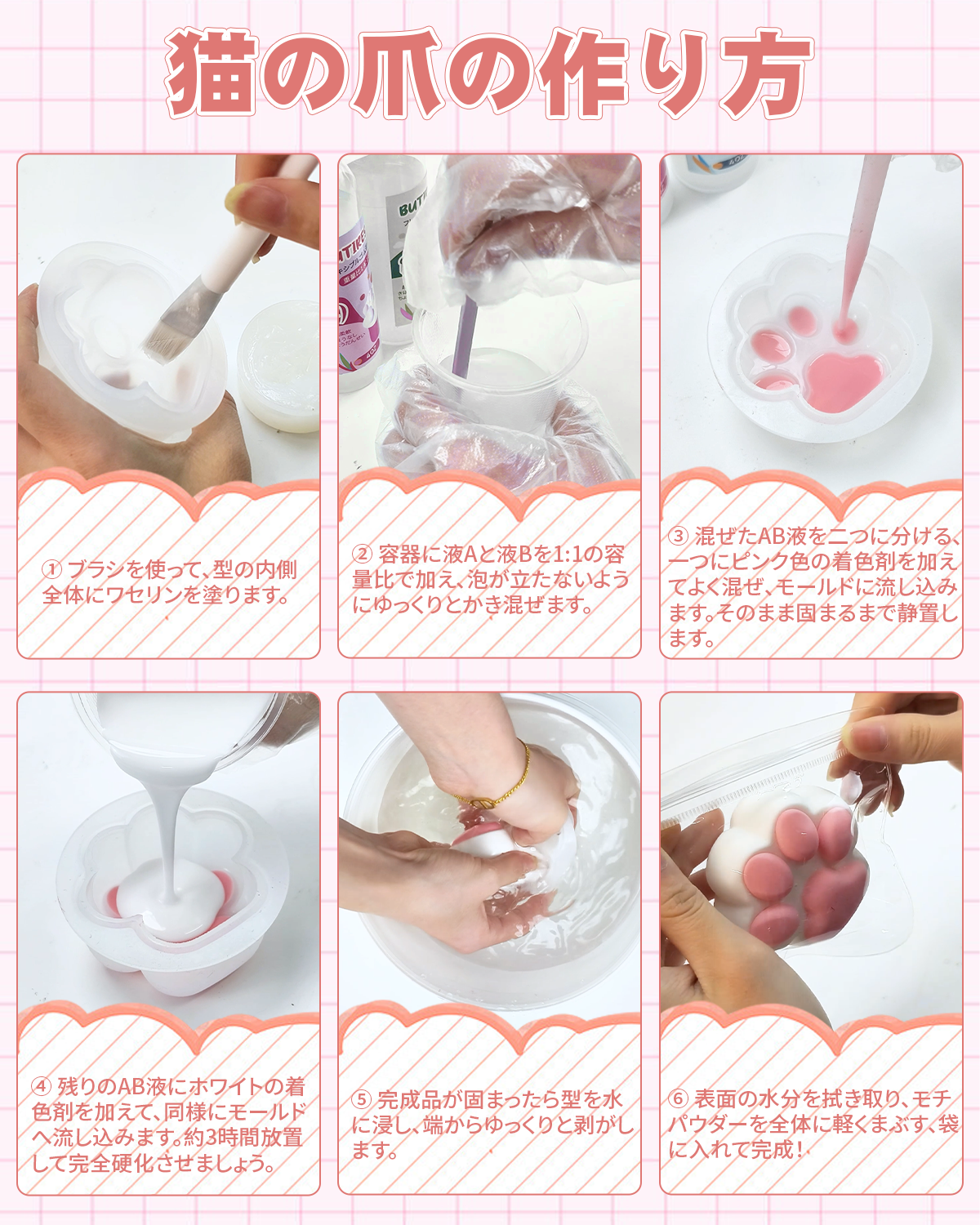 BUTIRESIN スクイーズ レジン セット (4oz+4oz)スクイーズレジン スターターキット 1:1 体積比ミックス 手作り DIY 減圧贈り物 子供 大人 原液 手芸 日本語の説明書 - ButiResin