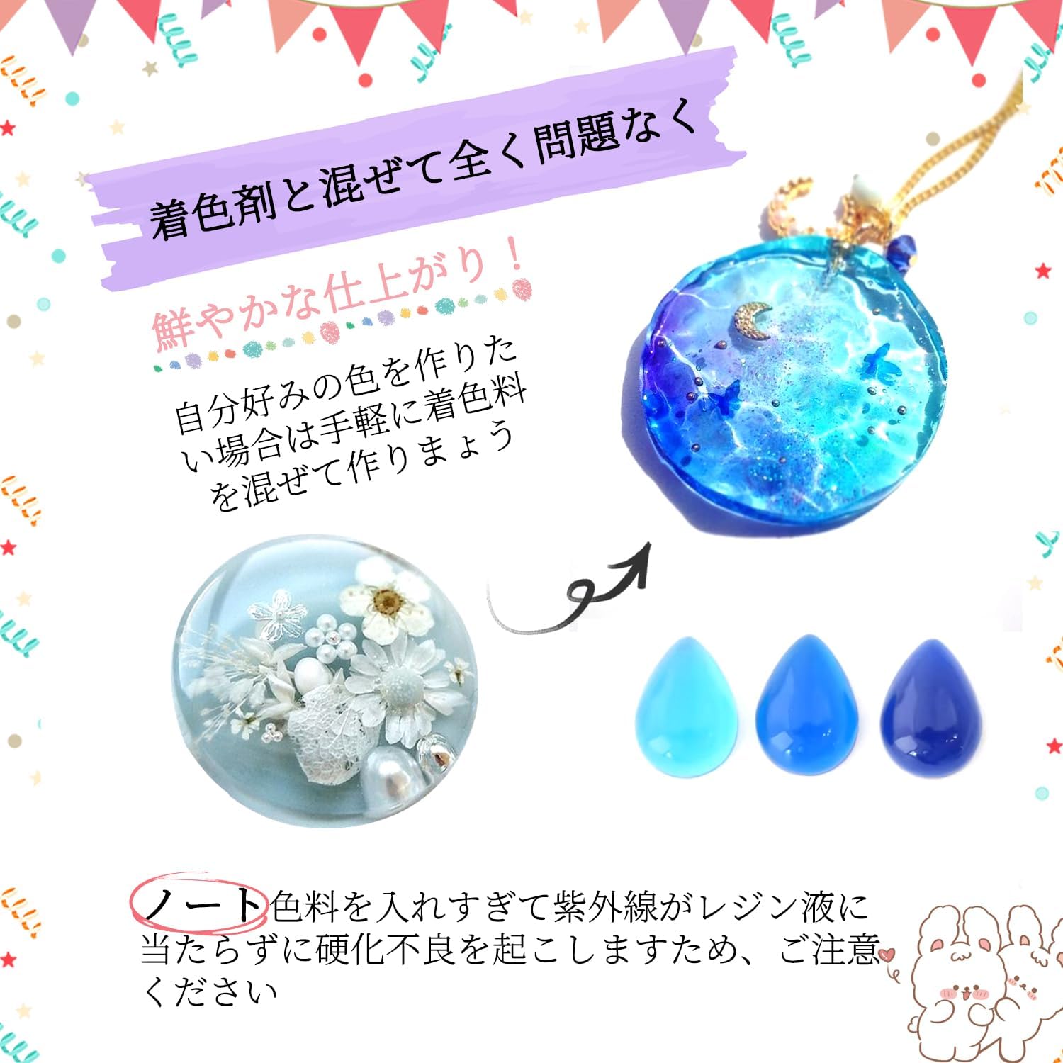 ButiResin レジン液 500g UVレジン液 大容量 ハードタイプ UV‐LED対応 高い透明度 急速硬化 黄変なし 低刺激 DIY レジンアート - ButiResin