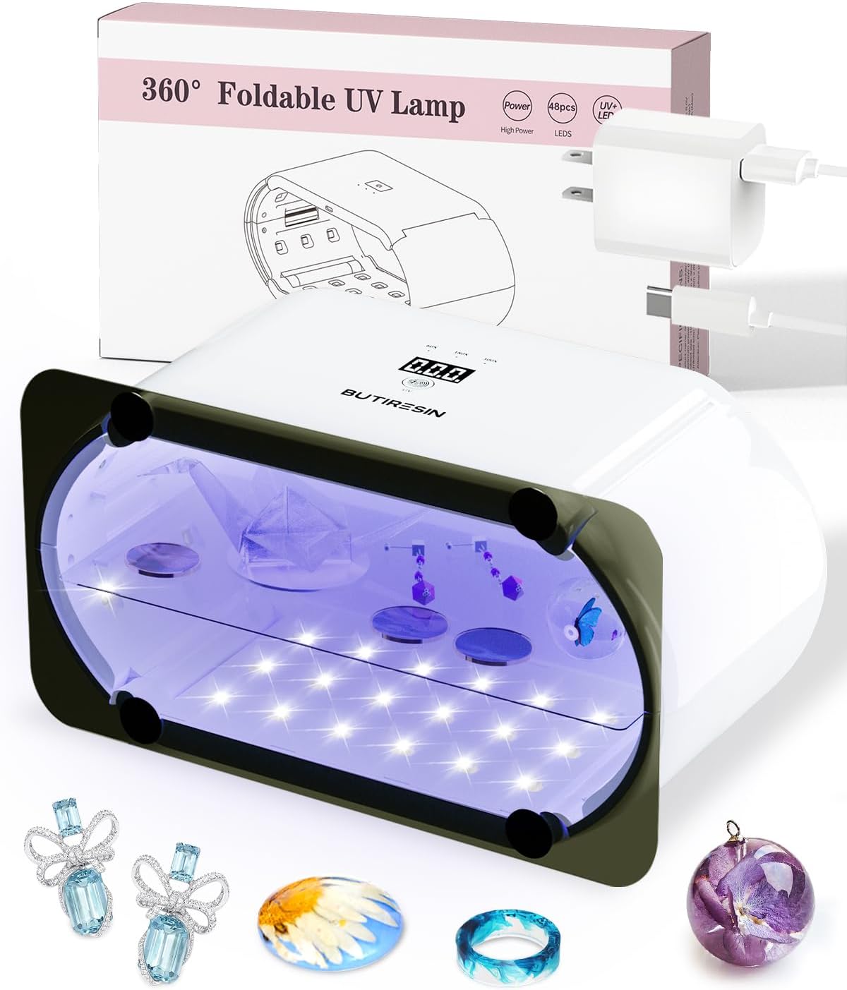 BUTIRESIN UVライト 48W【両面照射・48LED・360度】 - ButiResin
