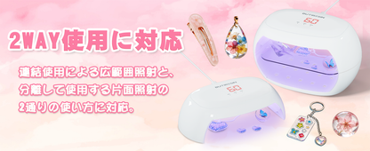 BUTIRESIN UVライト レジン用 硬化ライト 36W·30LEDs 磁気式 ジェルネイル ライト ネイルライト クラフト 硬化ライト タイマー設定可能 USB Type-C ケーブル【90·180·300·600秒】 - ButiResin