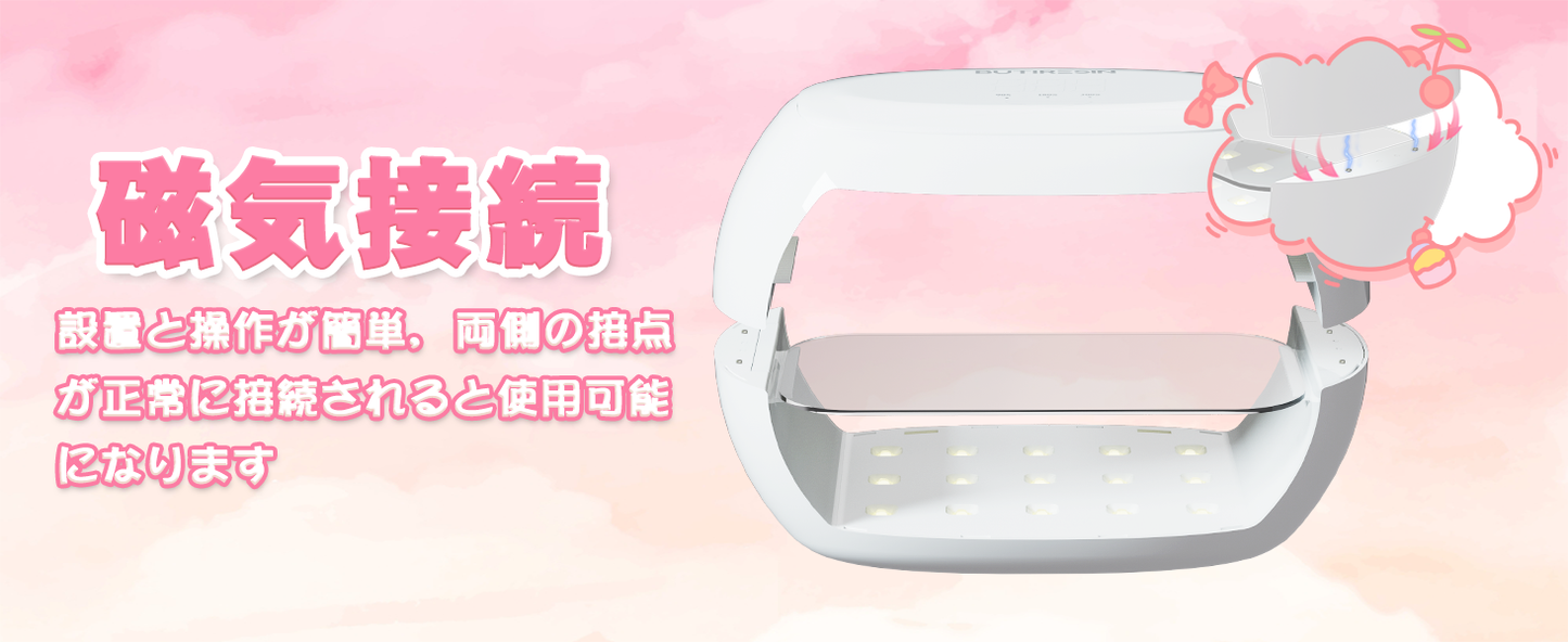 BUTIRESIN UVライト レジン用 硬化ライト 36W·30LEDs 磁気式 ジェルネイル ライト ネイルライト クラフト 硬化ライト タイマー設定可能 USB Type-C ケーブル【90·180·300·600秒】 - ButiResin
